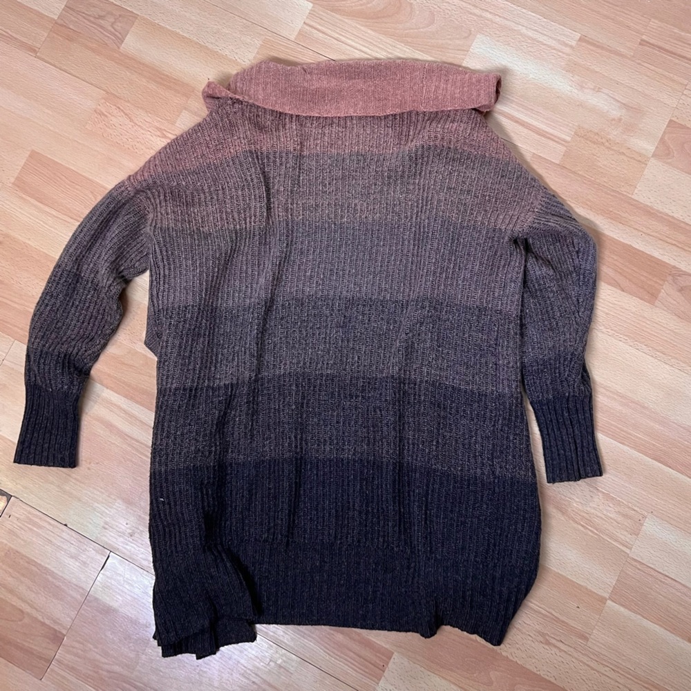 Religion London Terracotta Knit Cowl Neck Open Cardigan XS oversized neutral - Picture 4 of 8